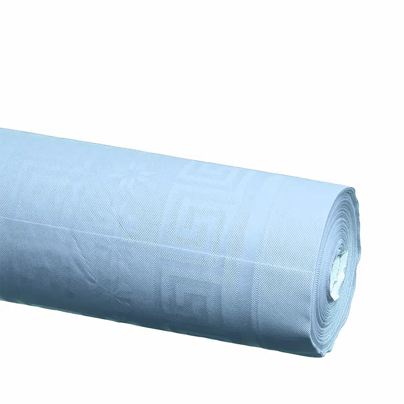 Nappe papier damassée bleu pastel en rouleau 1,20 x 25 m