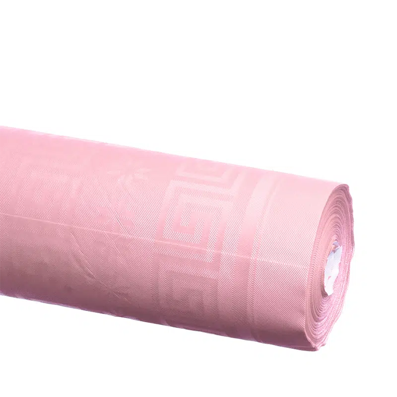 Nappe papier damassée rose pastel en rouleau 1,20 x 25 m