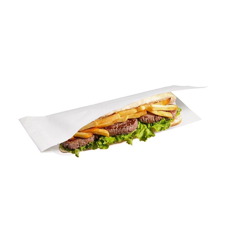 Sachet américain ouverture 2 faces papier blanc 34 x 12 cm par 2500