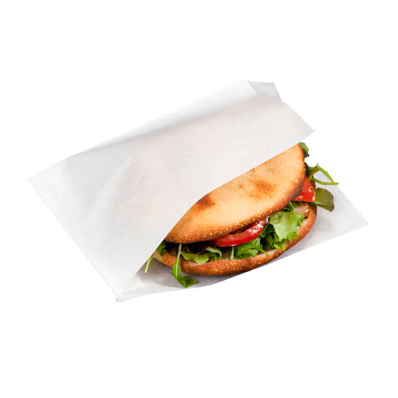 Sachet ouverture 2 faces papier blanc 13 x 14 cm par 1000