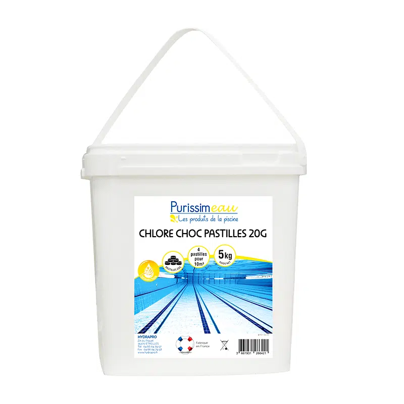 Pastilles de chlore choc en 20g par 5 kg