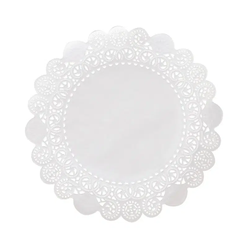 Dentelle ronde blanche Ø24 cm par 250