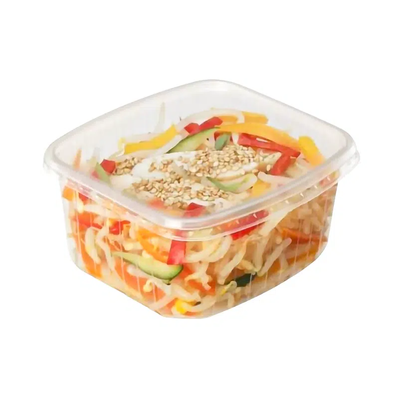 Barquette plastique chaleur avec couvercle 500 ml par 50