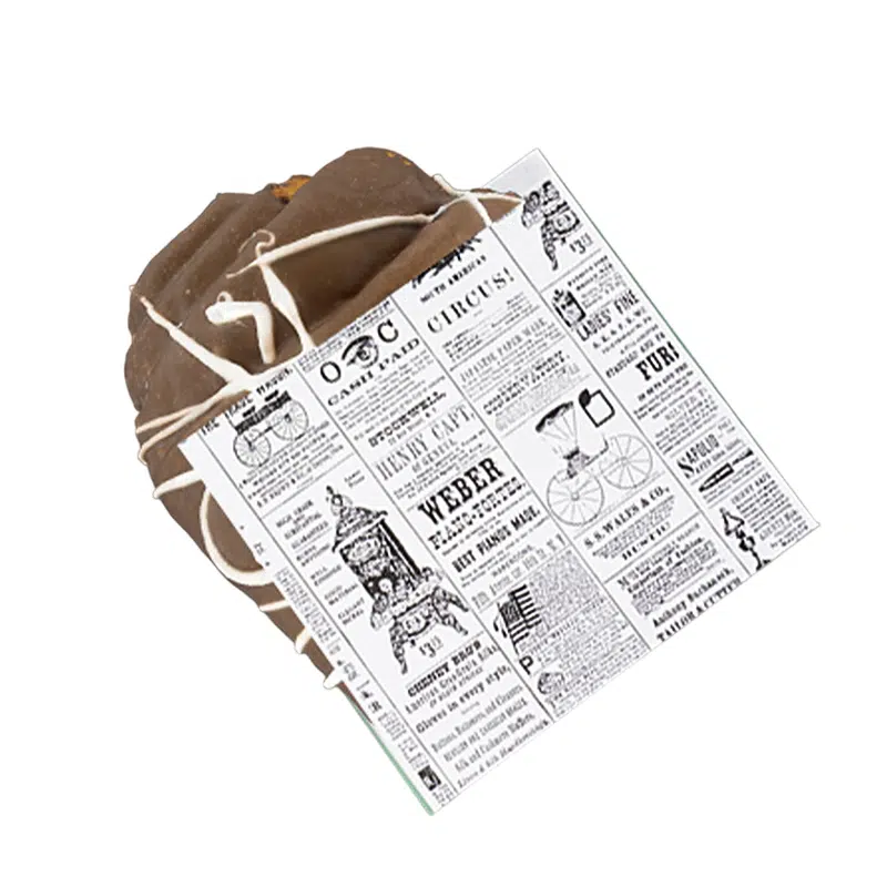 Sachet ingraissable papier ouverture 2 faces “News” 15.5 x 15 cm par 1000