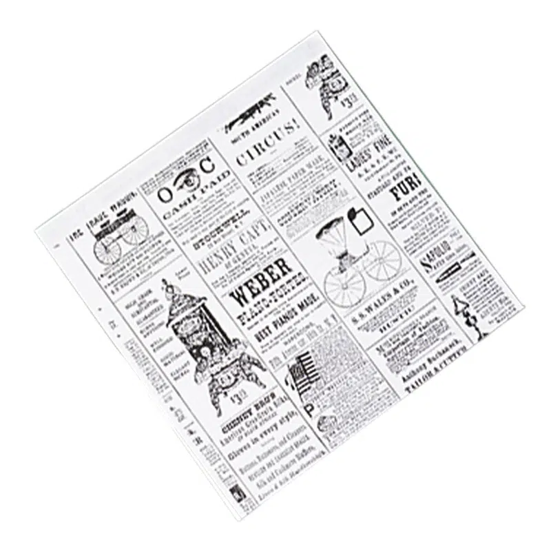 Sachet ingraissable papier ouverture 2 faces “News” 18.5 x 18 cm par 1000